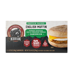 English Muffin Turkey Sausage & Cheddar Breakfast Sandwich