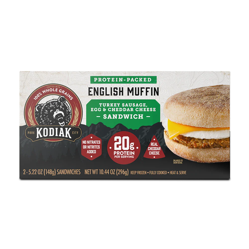 English Muffin Turkey Sausage & Cheddar Breakfast Sandwich
