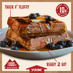 Blueberry Thick and Fluffy Power Waffles