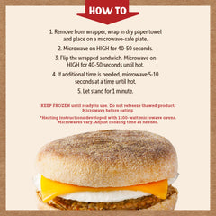 English Muffin Turkey Sausage & Cheddar Breakfast Sandwich